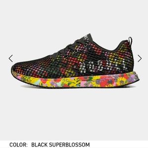 NoBull Women's Floral Mesh Runner Black/Superblossom 8